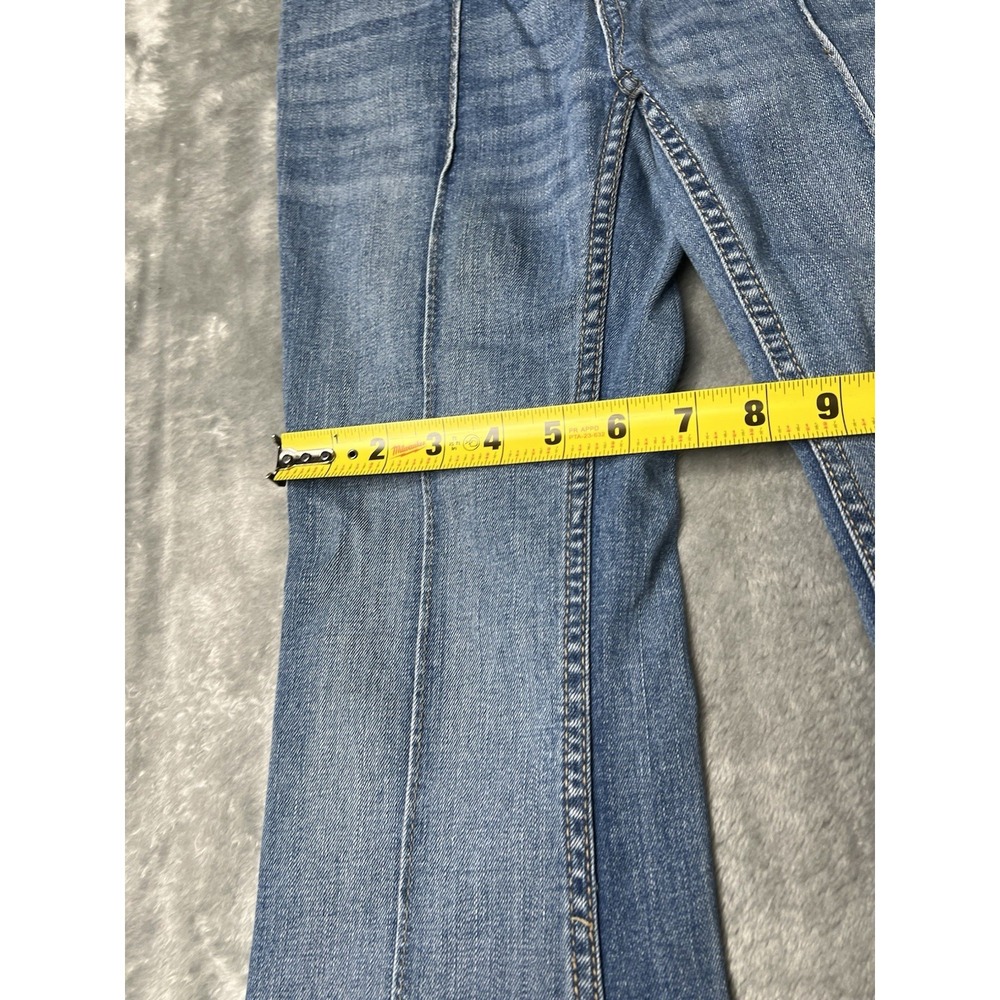Free People Jeans Women Size 26x29 Retro Le Disco Boho Rainbow Pocket Flare - Picture 7 of 10
